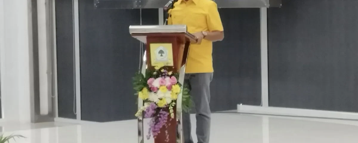 Ketua Umum Partai Golkar saat berpidato dalam Silaturahmi Perempuan Golkar dan Peringatan Hari Ibu di Kantor DPP Partai Golkar, Jakarta, Jumat (20/12/2024). (ANTARA/Bagus Ahmad Rizaldi)